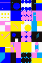 deconstructed abstract pattern design vector image