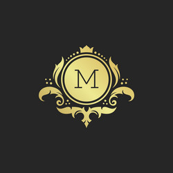 luxury vintage ornament logo monogram crest Vector Image