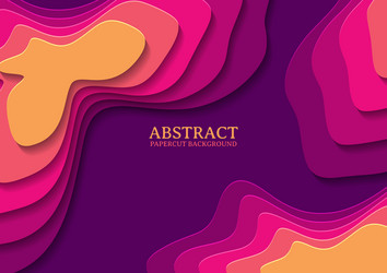 abstract papercut design background with overlap vector image