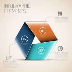 Abstract shape with infographic vector