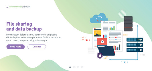 File Sharing & Data Backup vector image