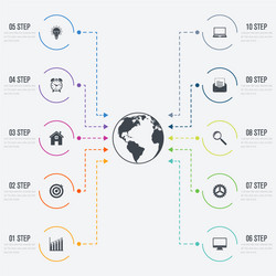 Infographics 10 options vector