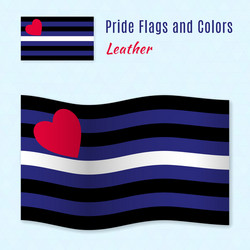 Leather pride flag with correct color scheme vector