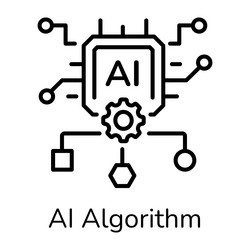 ai algorithm vector image