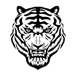 Black tiger sign vector