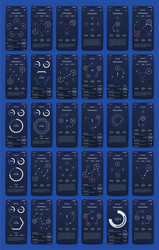 different ui ux gui screens and flat web icons vector image