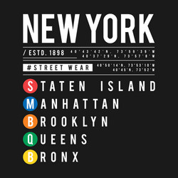 New York City Subway T-Shirt Vector Image