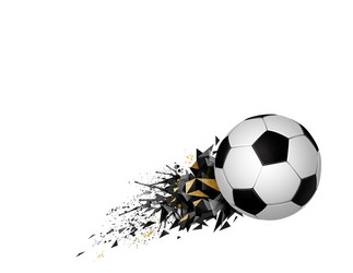 white and black soccer football with geometric Vector Image