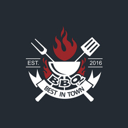 barbecue grill emblem vector