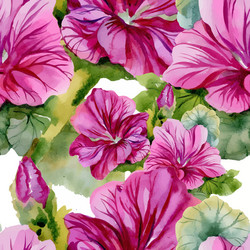 beautiful watercolor summer garden blooming Vector Image