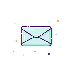 concept mail icon thin line flat design element vector