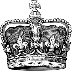 Crown black and white king queen 444 Royalty Free Vector