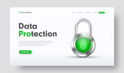 Information Protection Website Header vector image