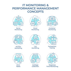it monitoring and performance management soft vector image