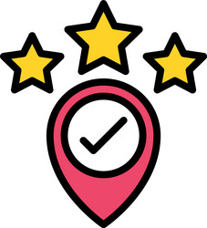 rating icon location map and navigation vector image