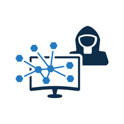algorithm hacker data icon vector image
