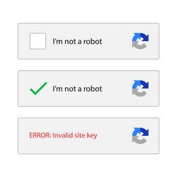 Captcha i am not a robot computer code vector