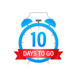 Countdown Timer - 10 Days To Go vector image