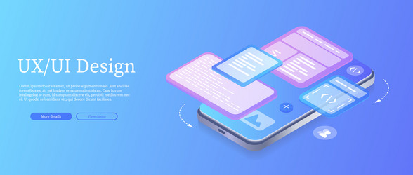 creates a custom design for mobile application vector image