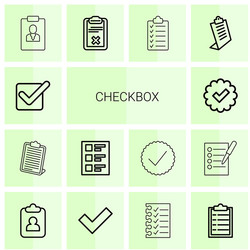 14 checkbox icons vector