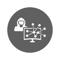 algorithm hacker data icon vector image