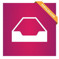 empty drawer icon for web and mobile vector