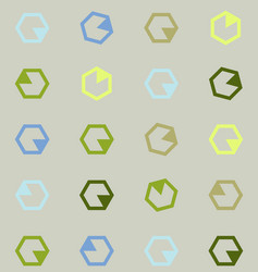 simple seamless pattern with hexagons on a gray vector image