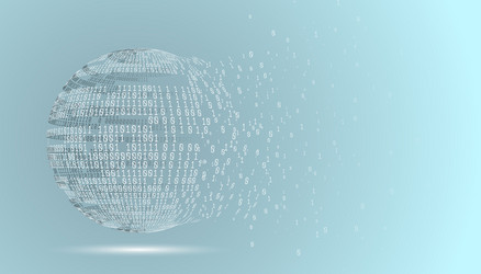 Digital Globe - Binary Code vector image