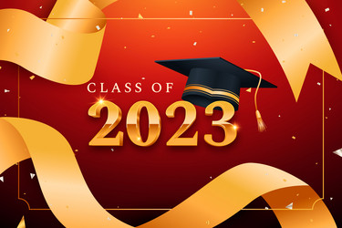 gradient background for class of 2023 graduation vector image