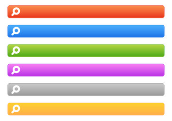 horizontal search button templates with magnifier vector image