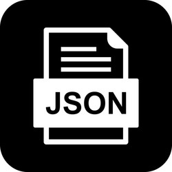json file document icon vector image