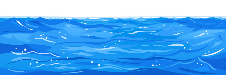 Sea waves sketch pattern Royalty Free Vector Image