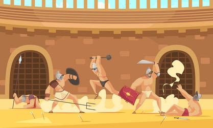 Roman gladiators vector