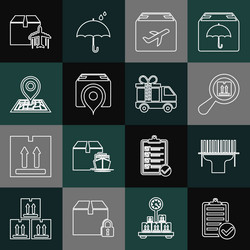 set line verification of delivery list scanner vector image