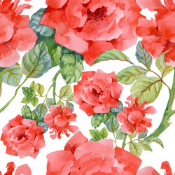 beautiful watercolor summer garden blooming Vector Image