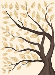 Elegant Tree with Leafy Branches vector image