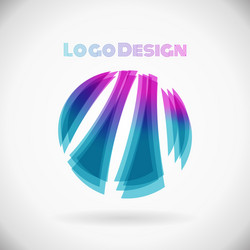 Circle logo color shape design element in eps10 vector