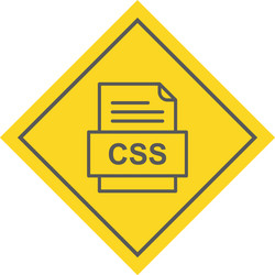 Css file document icon vector