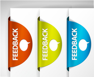 Feedback Tabs - Website UI vector image