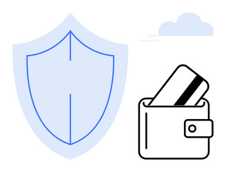 secure payment methods featuring shield vector image