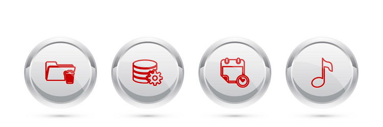 set line delete folder setting database server vector image