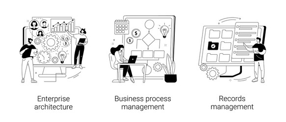 Project management abstract concept Royalty Free Vector
