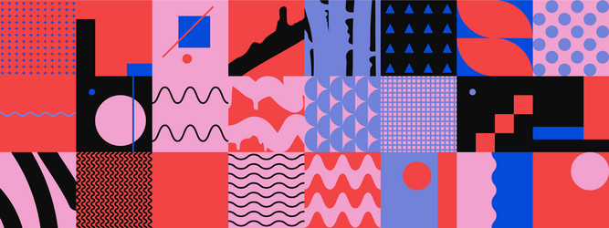 deconstructed abstract pattern design vector image