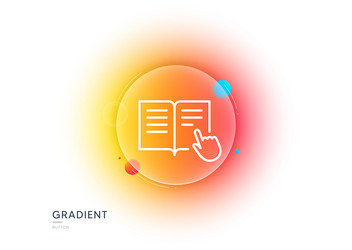 Instruction book line icon education symbol vector