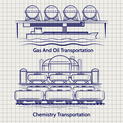 sketched factory industrial landscape vector