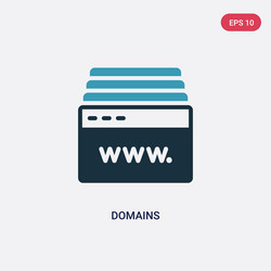 Two color domains icon from web hosting concept vector