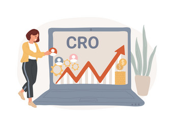conversion rate optimization isolated concept vector image