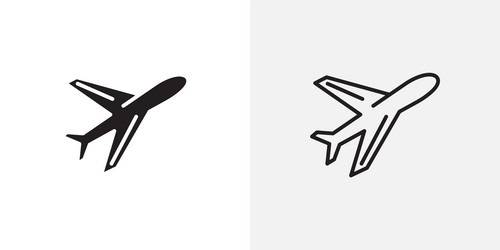 plane icons pack for apps and ui ux desigs vector image
