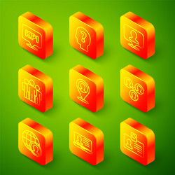 set line key performance indicator head vector image
