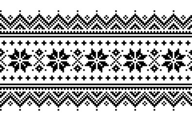 Winter Nordic Snowflake Pattern vector image